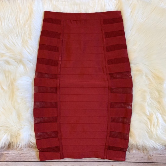 Wow Couture Sexy Mesh Bandage Red Skirt - Picture 2 of 5